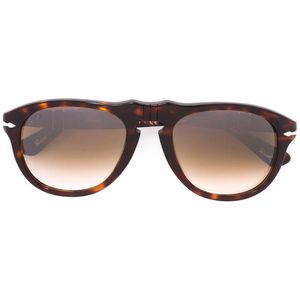 Persol Brown Round Frame Sunglasses