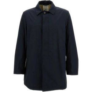 L'IMPERMEABILE Blue Buttoned Coat for men