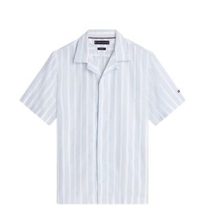 Tommy Hilfiger White Striped Short-Sleeve Shirt for men