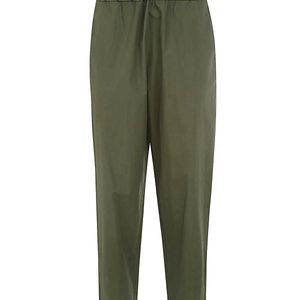 Labo.art Green Elastic Waist Trousers With Pockets