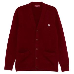 Gucci Red Long Sleeve Cardigan for men