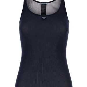 Prada Blue Silk Tank Top