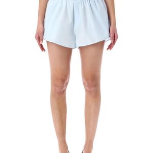 MM6 by Maison Margiela Blue Cotton Poplin Shorts