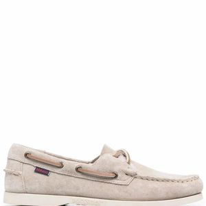 Sebago White "Portland Flesh Out" Boat Shoes for men