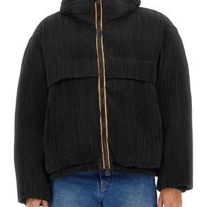 K-Way Black Claudeny Plisse Thermo Pleated Heavy Jacket for men