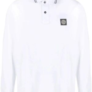 Stone Island White Ls Polo for men