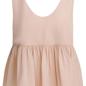 Chloé Pink Silk Crepe De Chine Top