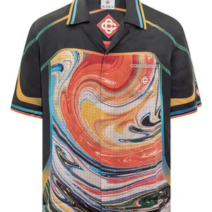 Casablanca Grey Shirt Ss Silk Satin for men