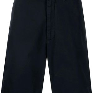 Brunello Cucinelli Blue Cotton Gabardine Bermuda Shorts for men