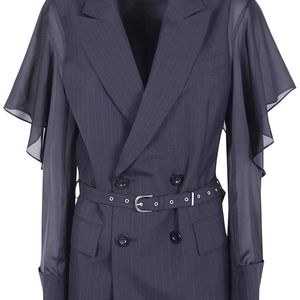 Sacai Blue Chalk Stripe Jacket