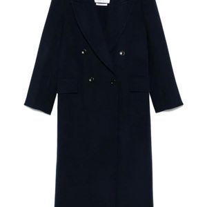 Max Mara Blue Doublebreasted Coat Albania1234