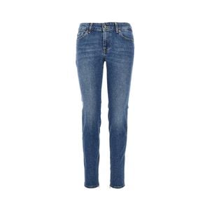 7 For All Mankind Blue Y2K Skinny Fit Jeans