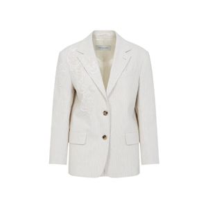 Dries Van Noten White Tailored Ecru Blazer