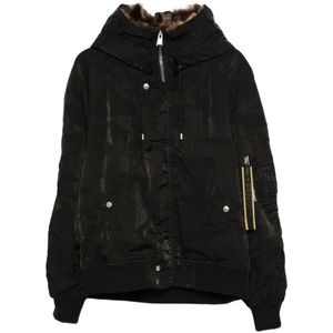 Fendi Black Blouson Nylon Patchwork for men