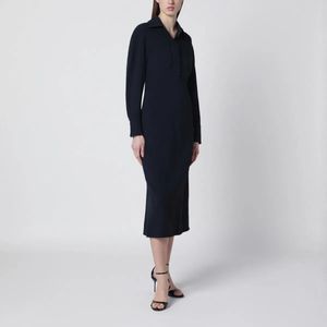 Victoria Beckham Blue Midi Shirt Dress