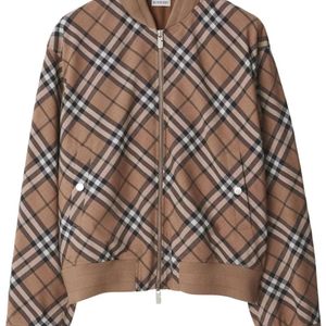 Burberry Brown Wool Bomber-Style Jacket for men