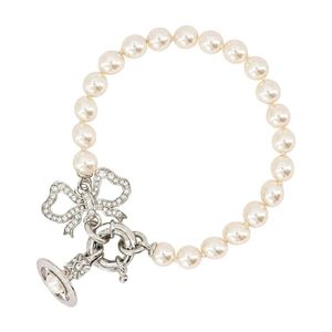 Vivienne Westwood Metallic Rigoberta Pearl Bracelet