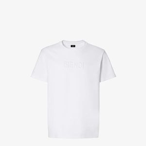 Fendi White Cotton Tshirt for men