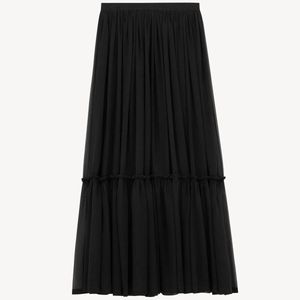 Saint Laurent Black Ruffled Skirt