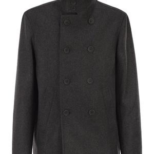 Herno Black Double-Breasted Coat for men