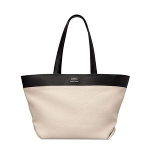 AMI Natural East West Logo Tote Bag for men