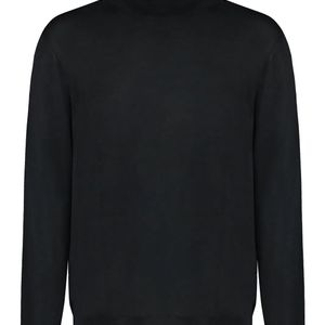 Roberto Collina Black Turtleneck Wool Pullover for men