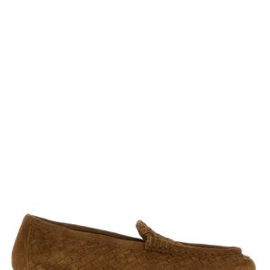Bottega Veneta Brown Woven Intrecciato Loafers