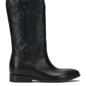 Strategia Black Leather Boots
