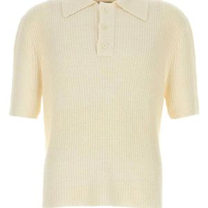 LeKasha Natural Crochet Polo for men