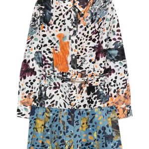Fendi Blue Falena Print Dress
