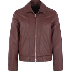 Lardini Brown Leather Jacket for men