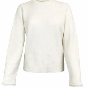 Fabiana Filippi White Natural Wool Silk Cashmere Sweater