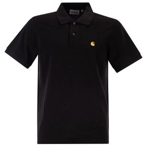 Carhartt Black Short-Sleeved Piqué Polo Shirt