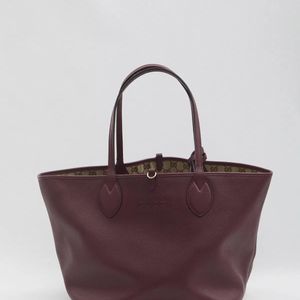 Gucci Purple Leather Reversible Shopping Bag
