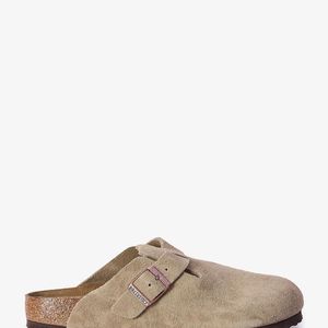 Birkenstock Brown Boston Suede Narrow Slippers for men