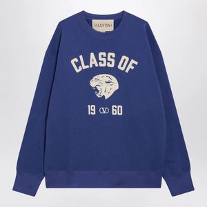 Valentino Blue Sweatshirt With Panther Print for men