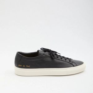 Common Projects Black Archilles Premium Leather Sneaker for men