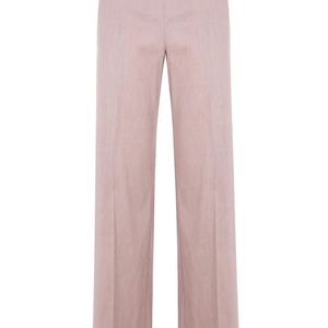 D.exterior Pink Changing Linen Straight Trousers