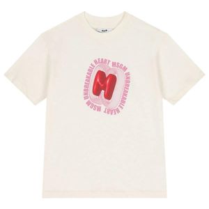 MSGM White T-Shirt With Logo