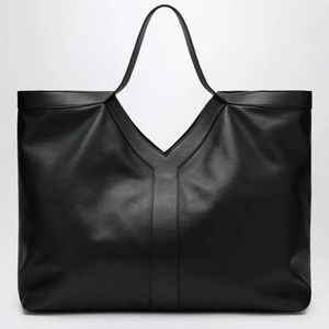 Saint Laurent Black Leather Maxi Shopping Bag for men