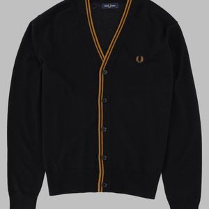 Fred Perry Black Wool-Cotton Sweater for men