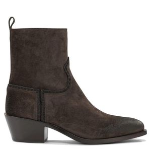 Sartore Brown "Velour 45Mm" Ankle Boots With Zipper