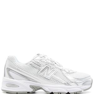 New Balance White Breathable Mesh Sneakers With Durable Overlays