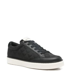 Emporio Armani Black Canvas Sneakers for men