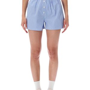 Sporty & Rich Blue Sporty & Rich Popeline Short