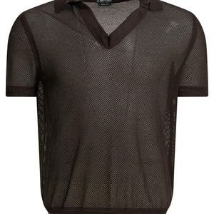 Tom Ford Black Silk Cotton Polo for men