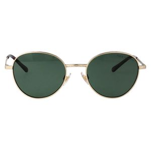 Polo Ralph Lauren Green Semi-Shiny Pale Metal Sunglasses for men