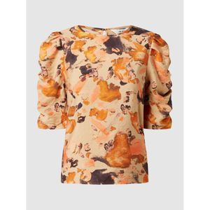 Object Natur Blusenshirt mit Allover-Muster