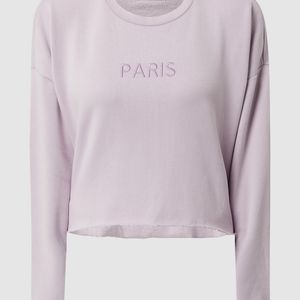 ONLY Lila Cropped Sweatshirt mit City-Print Modell 'Haley'