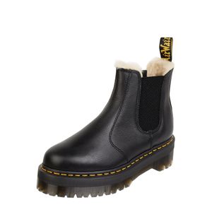 Dr. Martens Schwarz Chelsea Boots mit Kunstfellfutter Modell '2976 Quad'